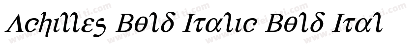 Achilles Bold Italic Bold Italic字体转换
